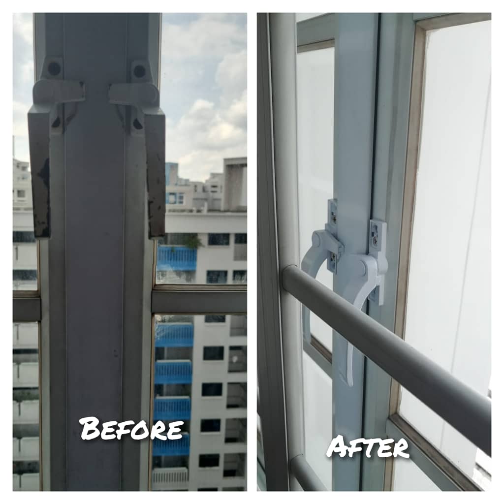 Supply And Replace Window Handles Window Repair Singapore