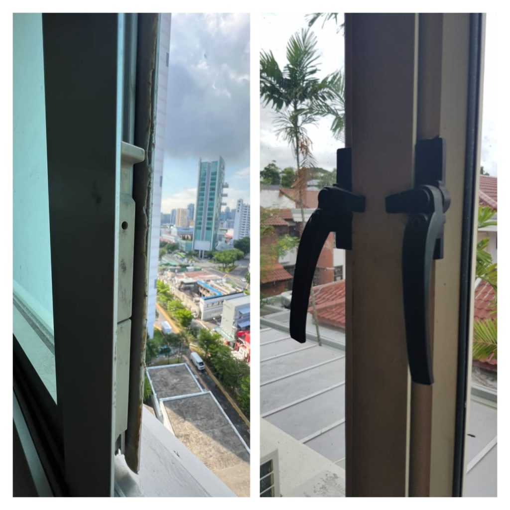 Supply And Replace New Window Latch And Handle Window Repair Singapore
